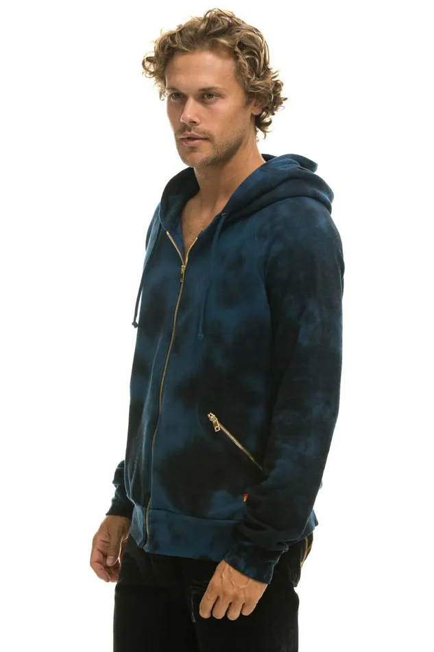 Women RELAXED HAND DYED ZIP HOODIE 8211 TIE DYE BLUE BLACK Aviator Nation Hoodies Women RELAXED HAND DYED ZIP HOODIE 8211 TIE DYE BLUE BLACK Aviator Nation Hoodies
