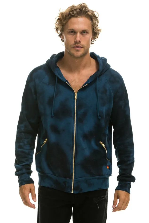 Women RELAXED HAND DYED ZIP HOODIE 8211 TIE DYE BLUE BLACK Aviator Nation Hoodies Women RELAXED HAND DYED ZIP HOODIE 8211 TIE DYE BLUE BLACK Aviator Nation Hoodies