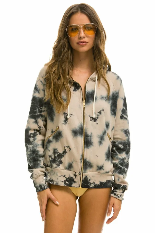 Women RELAXED HAND DYED ZIP HOODIE 8211 TIE DYE DUSTY Aviator Nation Hoodies Women RELAXED HAND DYED ZIP HOODIE 8211 TIE DYE DUSTY Aviator Nation Hoodies