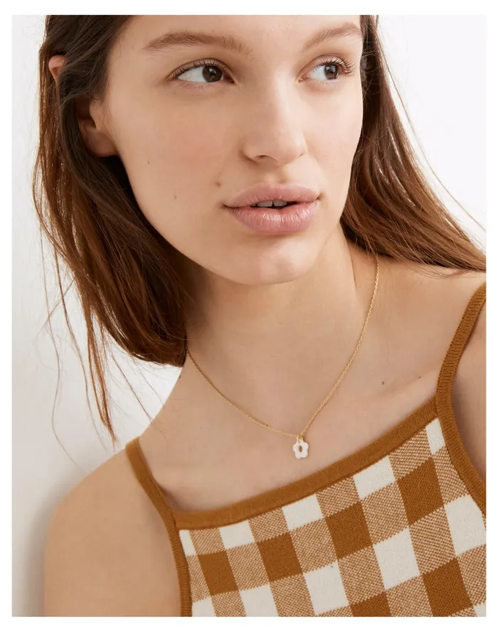 Women Retro Daisy Mother Of Pearl Pendant Necklace Vintage Gold Madewell Necklaces Women Retro Daisy Mother Of Pearl Pendant Necklace Vintage Gold Madewell Necklaces
