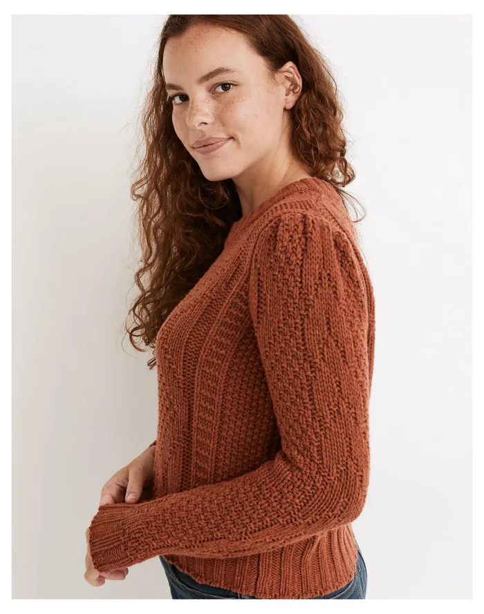Women Ridgecrest Cable Pullover Sweater Hthr Cumin Madewell Sweaters Women Ridgecrest Cable Pullover Sweater Hthr Cumin Madewell Sweaters