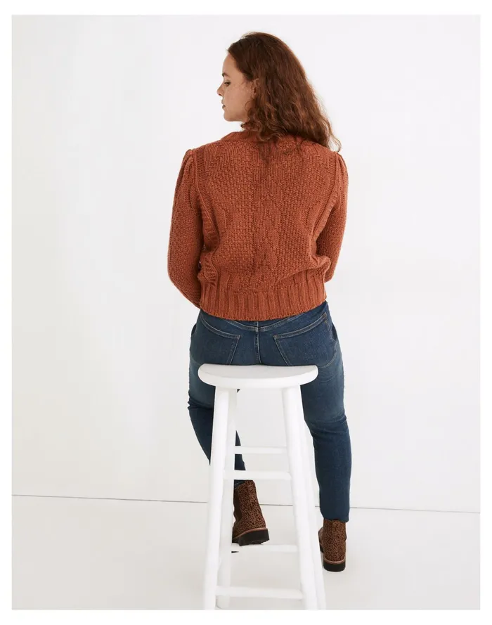 Women Ridgecrest Cable Pullover Sweater Hthr Cumin Madewell Sweaters Women Ridgecrest Cable Pullover Sweater Hthr Cumin Madewell Sweaters