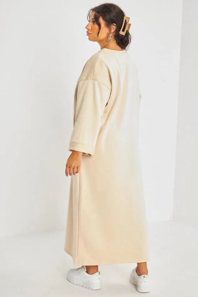 Women Robe Beige Ample Beige Brentiny Paris Short Dresses