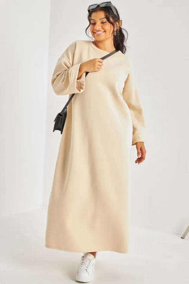 Women Robe Beige Ample Beige Brentiny Paris Short Dresses