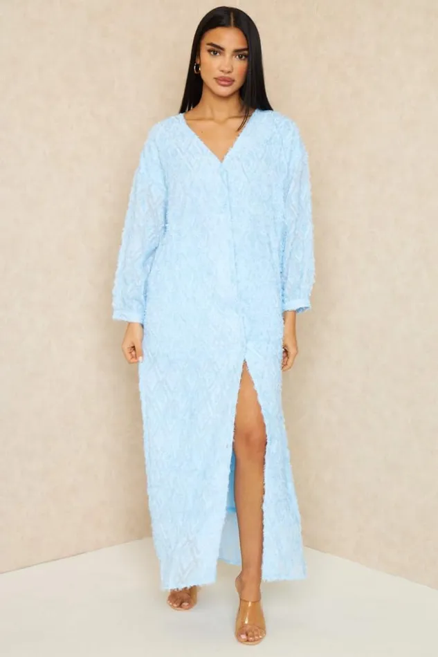 Women Robe Gilet Longue Duveteuse Bleu Ciel Bleuclair Brentiny Paris Cardigans Women Robe Gilet Longue Duveteuse Bleu Ciel Bleuclair Brentiny Paris Cardigans