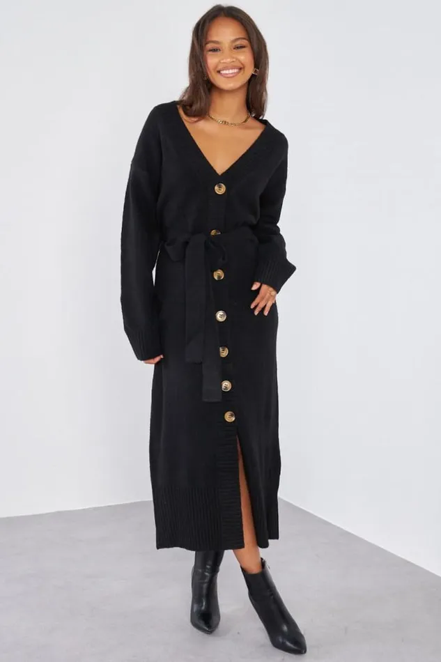 Women Robe Longue Noire Boutons Dcoratifs Black Brentiny Paris Short Dresses Women Robe Longue Noire Boutons Dcoratifs Black Brentiny Paris Short Dresses