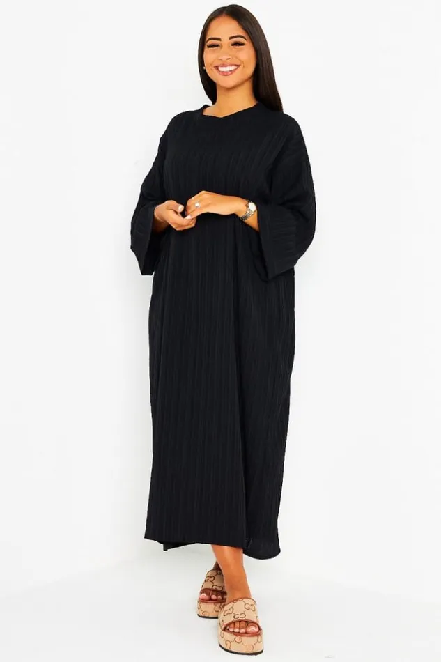 Women Robe Noire Longue Couture En Relief Black Brentiny Paris Short Dresses Women Robe Noire Longue Couture En Relief Black Brentiny Paris Short Dresses