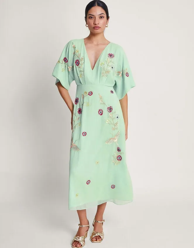 Women Rosalie HandEmbellished Dress Green Monsoon Dresses