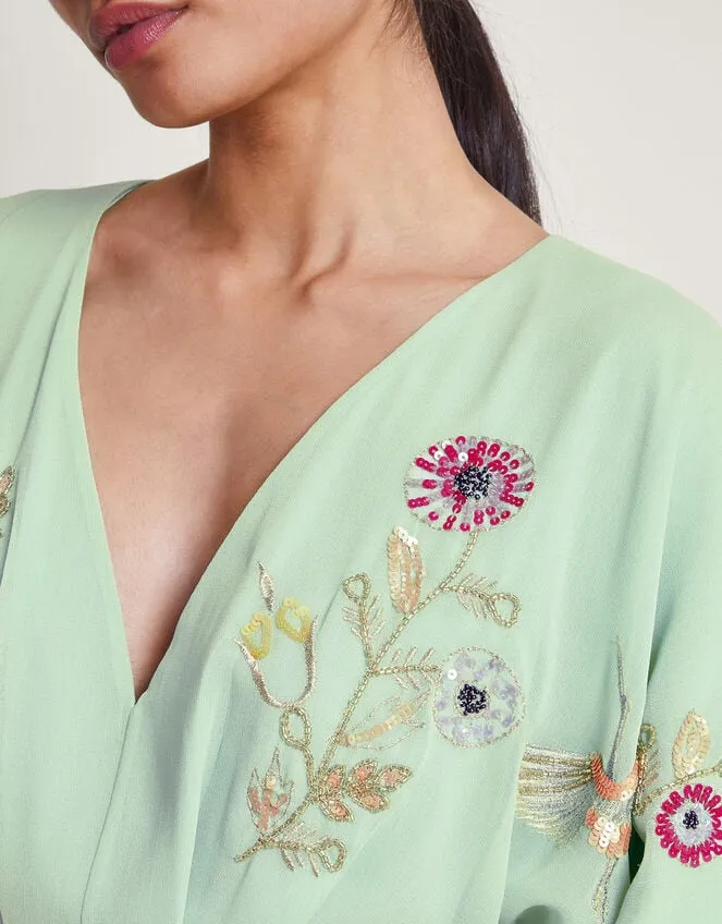 Women Rosalie HandEmbellished Dress Green Monsoon Dresses