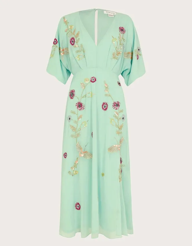Women Rosalie HandEmbellished Dress Green Monsoon Dresses