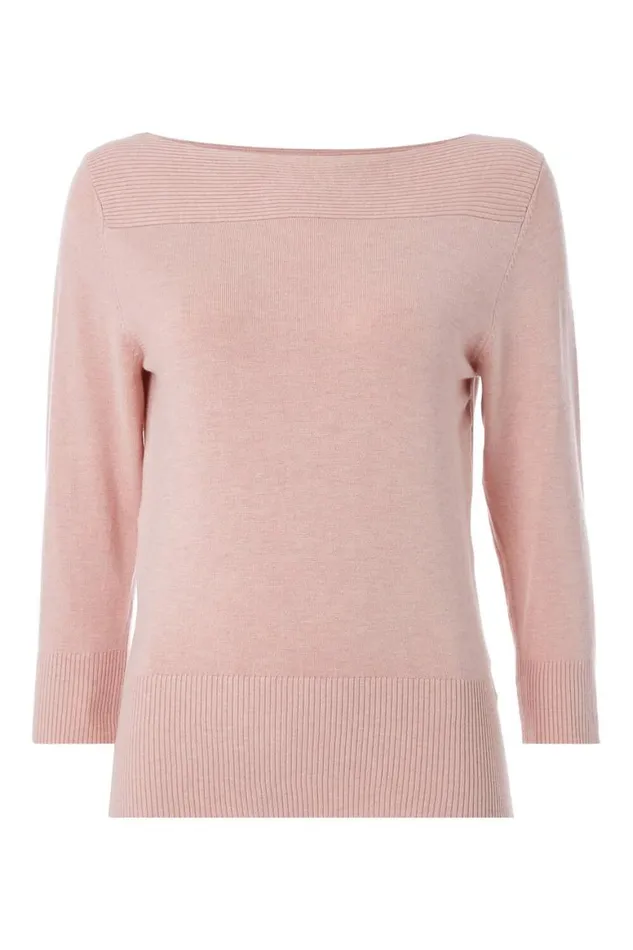 Women Rose Slash Neck Jumper Roman Knitwear