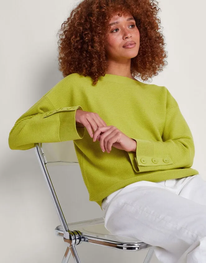 Women Rue Rib Jumper Green Monsoon Knitwear