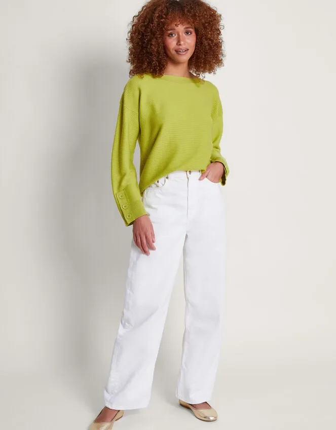 Women Rue Rib Jumper Green Monsoon Knitwear