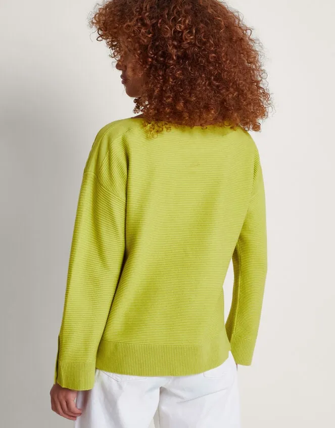 Women Rue Rib Jumper Green Monsoon Knitwear