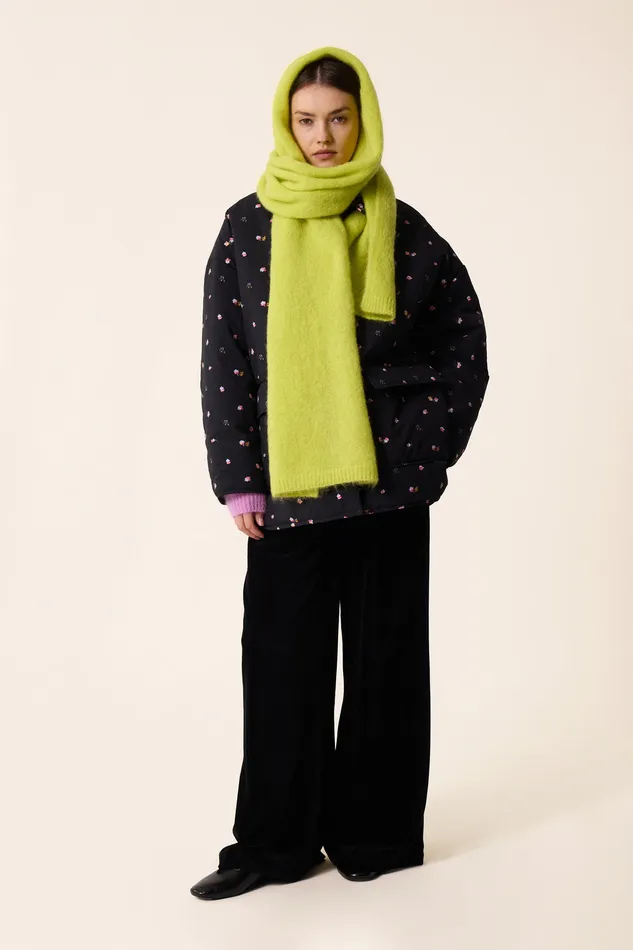 Women Scarf Alouette Luciole charpe Mohair Jaune Des Petits Hauts Scarves and Beanies