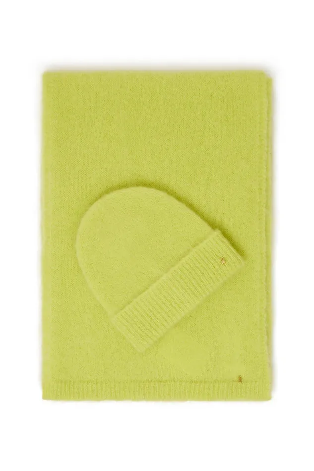 Women Scarf Alouette Luciole charpe Mohair Jaune Des Petits Hauts Scarves and Beanies