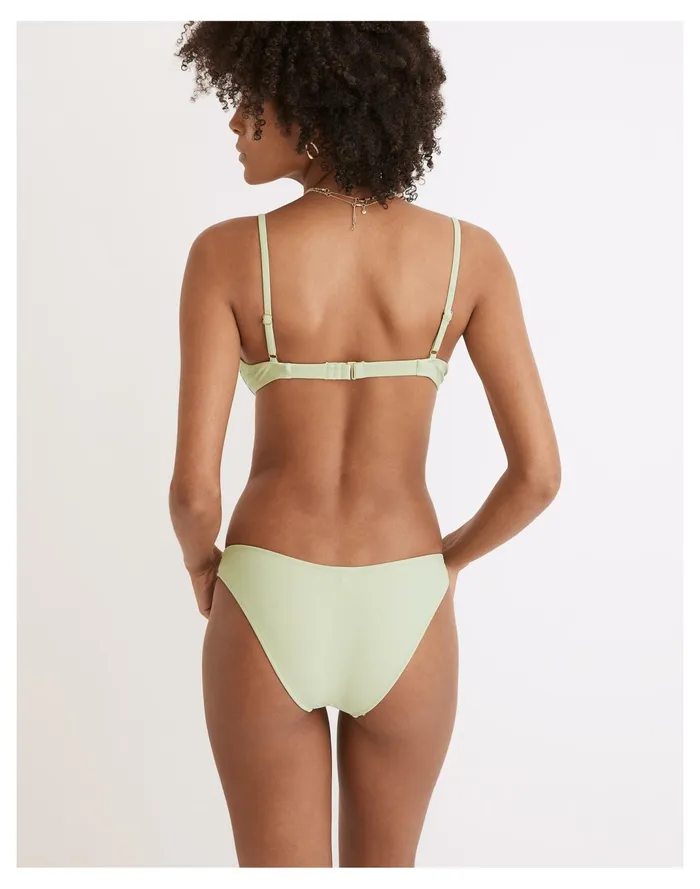 Women Second Wave Curved Waist Bikini Bottom Sunfaded Mint Madewell Swim Women Second Wave Curved Waist Bikini Bottom Sunfaded Mint Madewell Swim