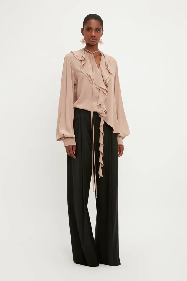 Women Shirts and Tops Victoria Beckham Romantic Blouse In Taupe