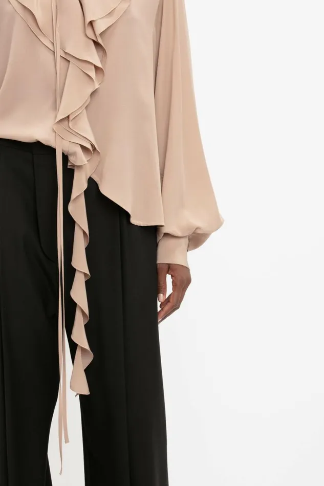 Women Shirts and Tops Victoria Beckham Romantic Blouse In Taupe