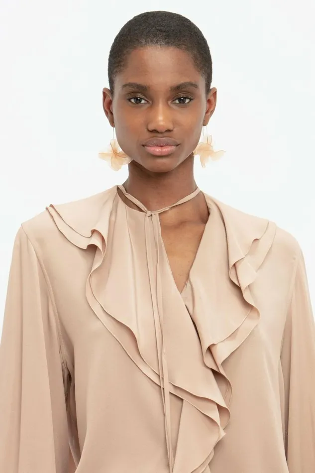 Women Shirts and Tops Victoria Beckham Romantic Blouse In Taupe