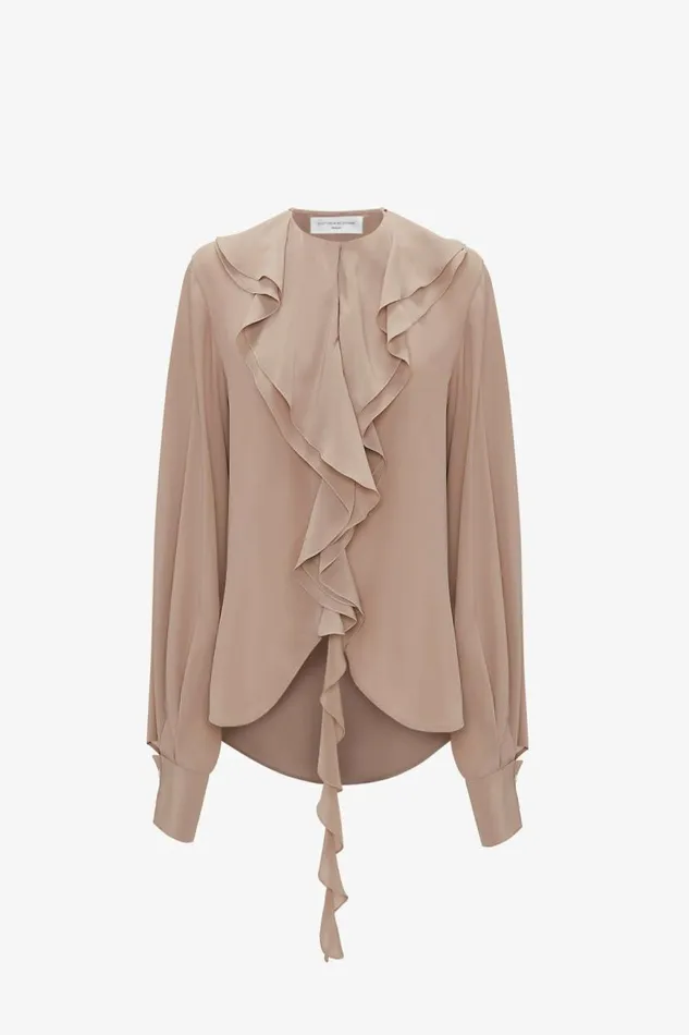 Women Shirts and Tops Victoria Beckham Romantic Blouse In Taupe