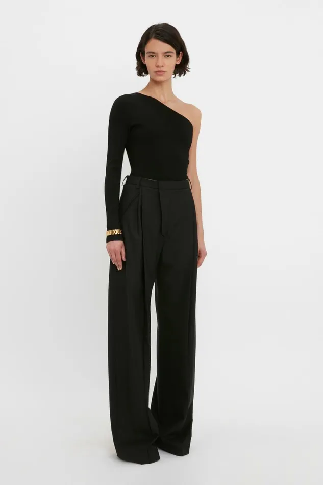 Women Shirts and Tops Victoria Beckham VB Body One Shoulder Top In Black
