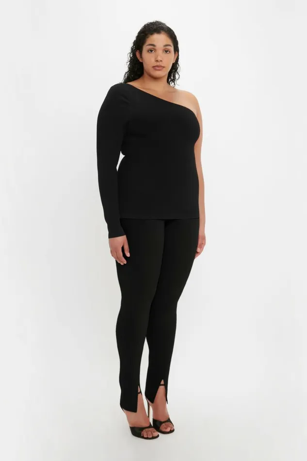 Women Shirts and Tops Victoria Beckham VB Body One Shoulder Top In Black