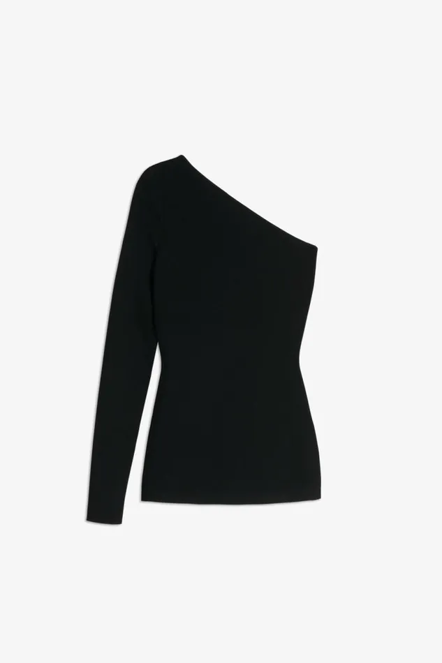 Women Shirts and Tops Victoria Beckham VB Body One Shoulder Top In Black