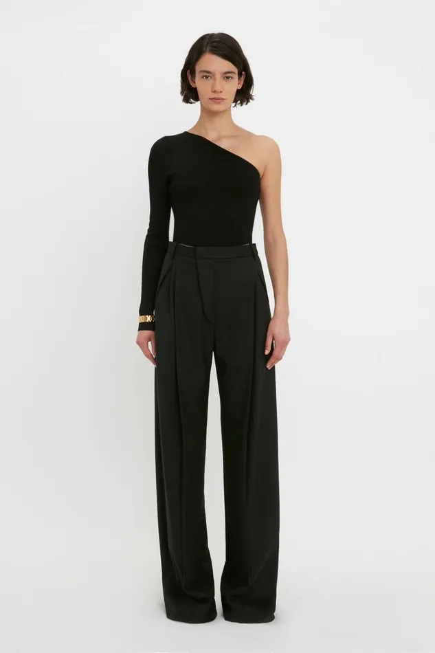 Women Shirts and Tops Victoria Beckham VB Body One Shoulder Top In Black