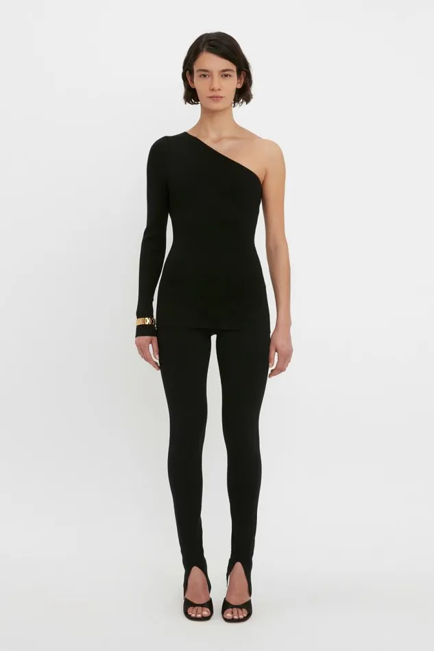 Women Shirts and Tops Victoria Beckham VB Body One Shoulder Top In Black