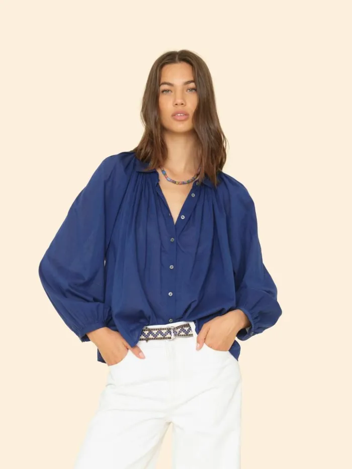 Women Shirts Xirena Marine Blue Fabienne Shirt