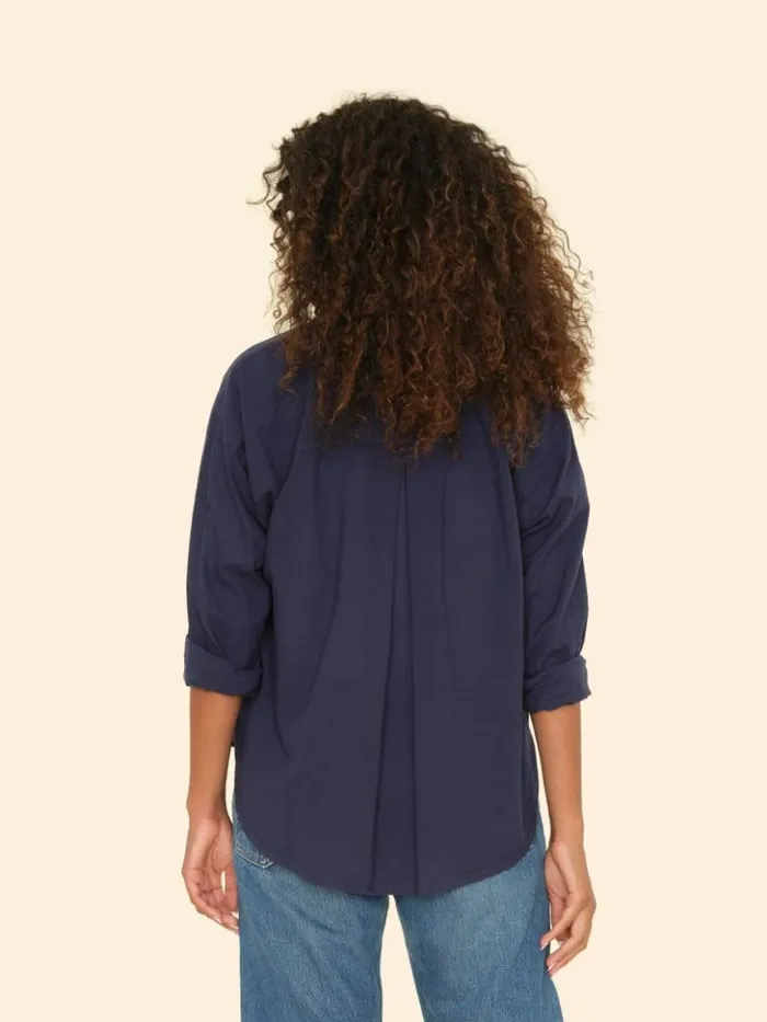 Women Shirts Xirena Navy Jordy Shirt