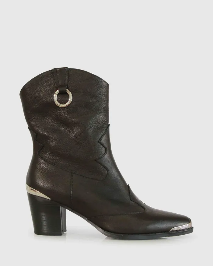 Women Shoes Belle and Bloom Dallas Western Boot 8211 Vintage Black