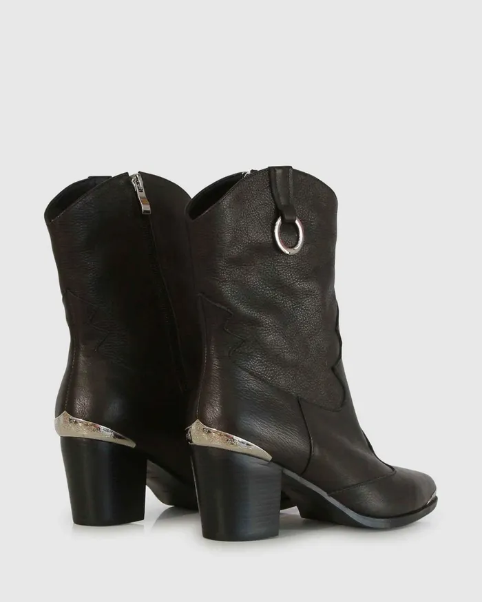 Women Shoes Belle and Bloom Dallas Western Boot 8211 Vintage Black