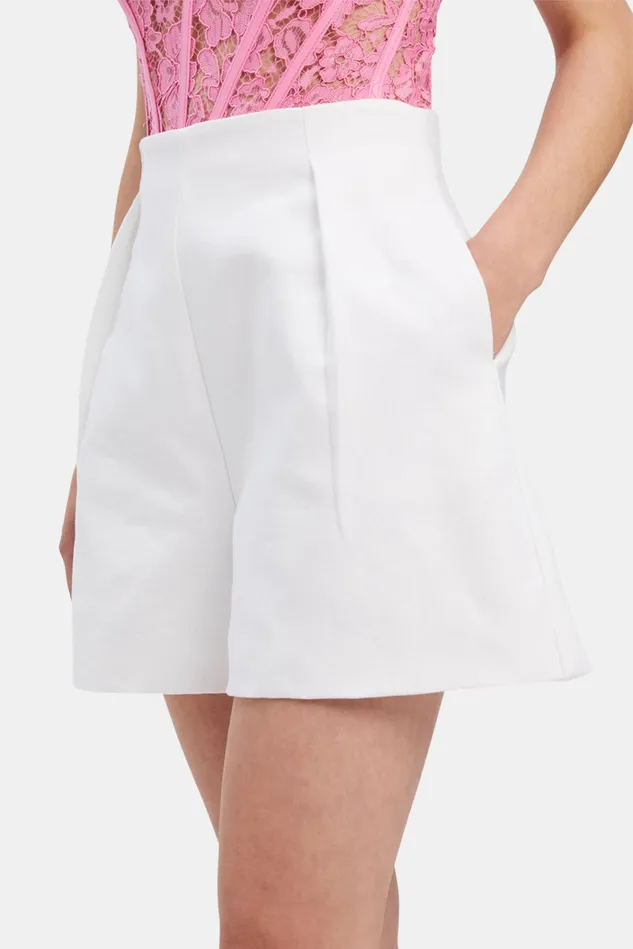 Women Shorts Bardot Iris High Waisted Short In Orchid White Orchid White Women Shorts Bardot Iris High Waisted Short In Orchid White Orchid White