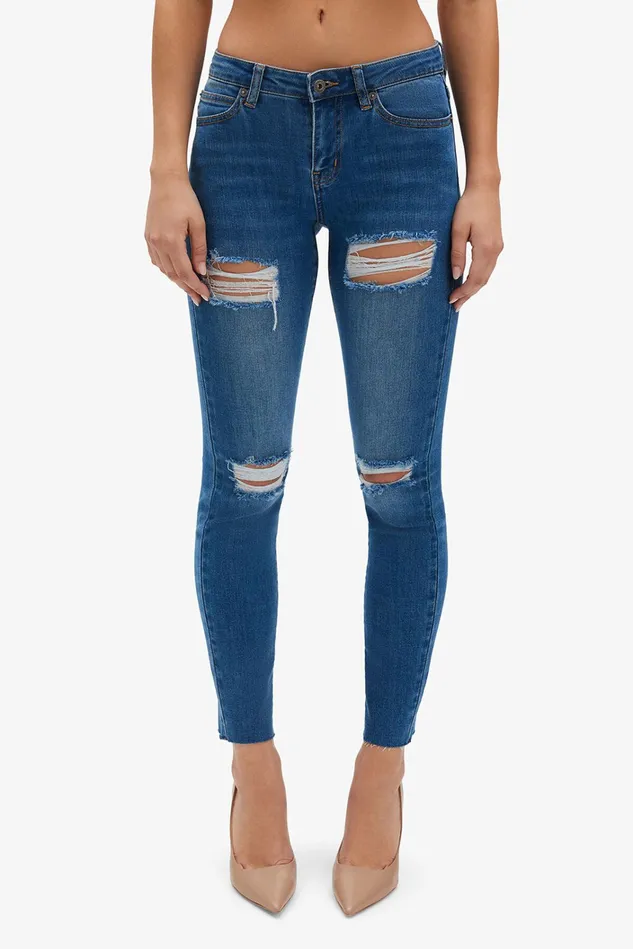 Women Skinny Jeans Bardot Kate Trashed Hipster Jeans In Dark Vintage Dark Vintage