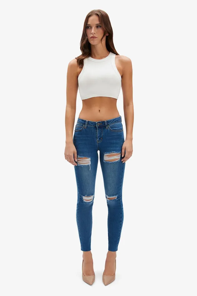 Women Skinny Jeans Bardot Kate Trashed Hipster Jeans In Dark Vintage Dark Vintage Women Skinny Jeans Bardot Kate Trashed Hipster Jeans In Dark Vintage Dark Vintage