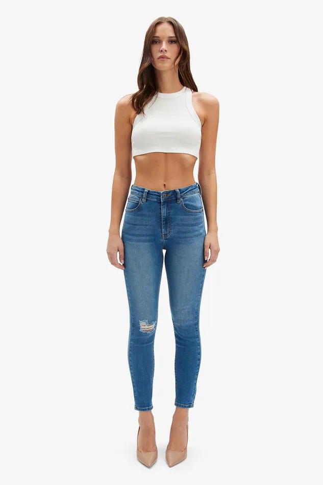 Women Skinny Jeans Bardot Khloe Hi Crop Jeans In Dark Denim Dark Denim Women Skinny Jeans Bardot Khloe Hi Crop Jeans In Dark Denim Dark Denim