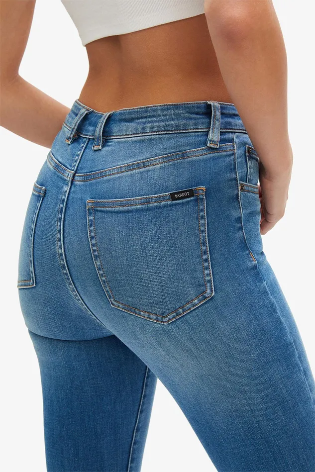 Women Skinny Jeans Bardot Khloe Hi Crop Jeans In Dark Denim Dark Denim Women Skinny Jeans Bardot Khloe Hi Crop Jeans In Dark Denim Dark Denim