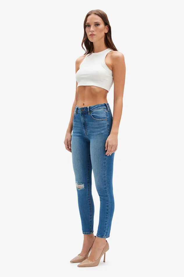 Women Skinny Jeans Bardot Khloe Hi Crop Jeans In Dark Denim Dark Denim Women Skinny Jeans Bardot Khloe Hi Crop Jeans In Dark Denim Dark Denim