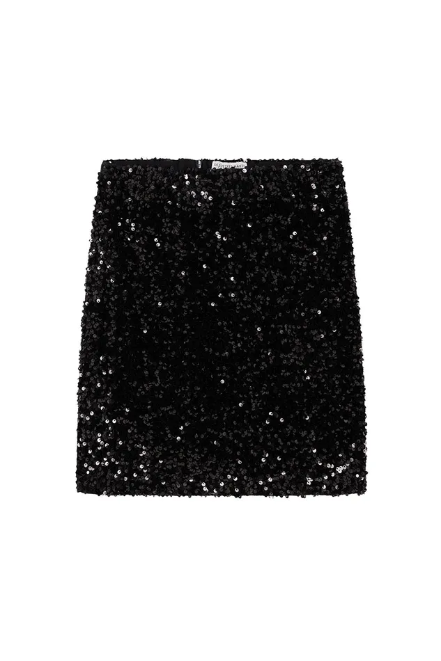 Women Skirt Jaliza Noir Jupe Sequins Noirs Des Petits Hauts Dresses and Skirts