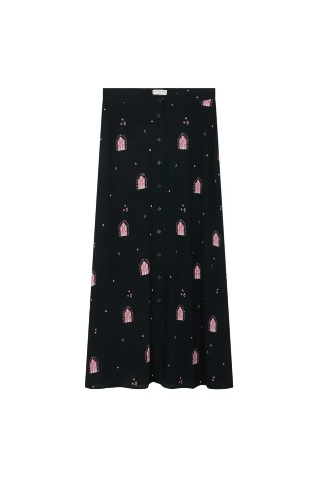 Women Skirt Romina Kasba Jupe Viscose Multicolore Des Petits Hauts Dresses and Skirts
