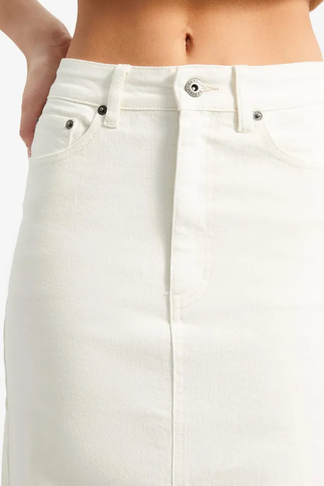 Women Skirts Bardot Evianna Denim Maxi Skirt In Off White Off White Women Skirts Bardot Evianna Denim Maxi Skirt In Off White Off White