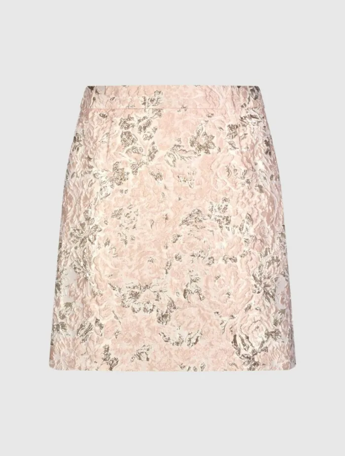 Women Skirts Mac Duggal Brocade Mini Skirt Blush Multi