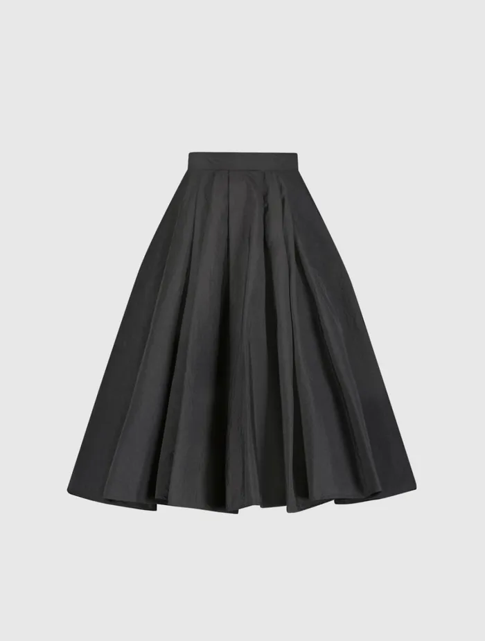 Women Skirts Mac Duggal The Bubbly Faille High Waisted Midi Full Circle Skirt Black