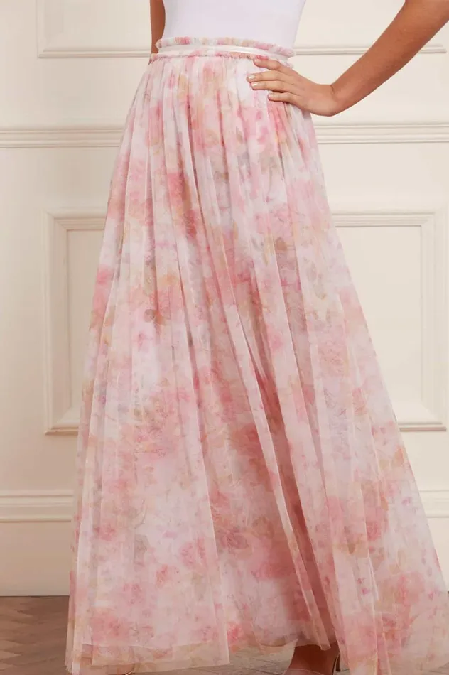 Women Skirts Needle and Thread Rose Bluebell Maxi Skirt Pink