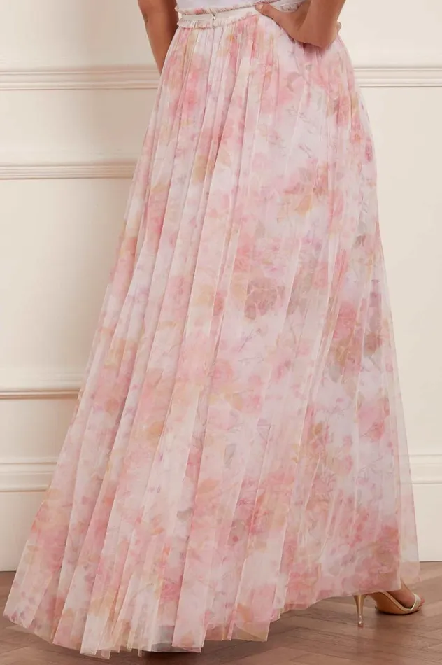Women Skirts Needle and Thread Rose Bluebell Maxi Skirt Pink