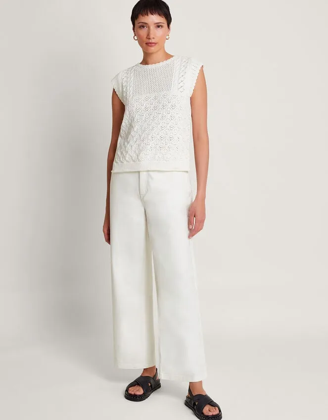 Women Sofia Stitch Knitted Vest Ivory Monsoon Casualwear