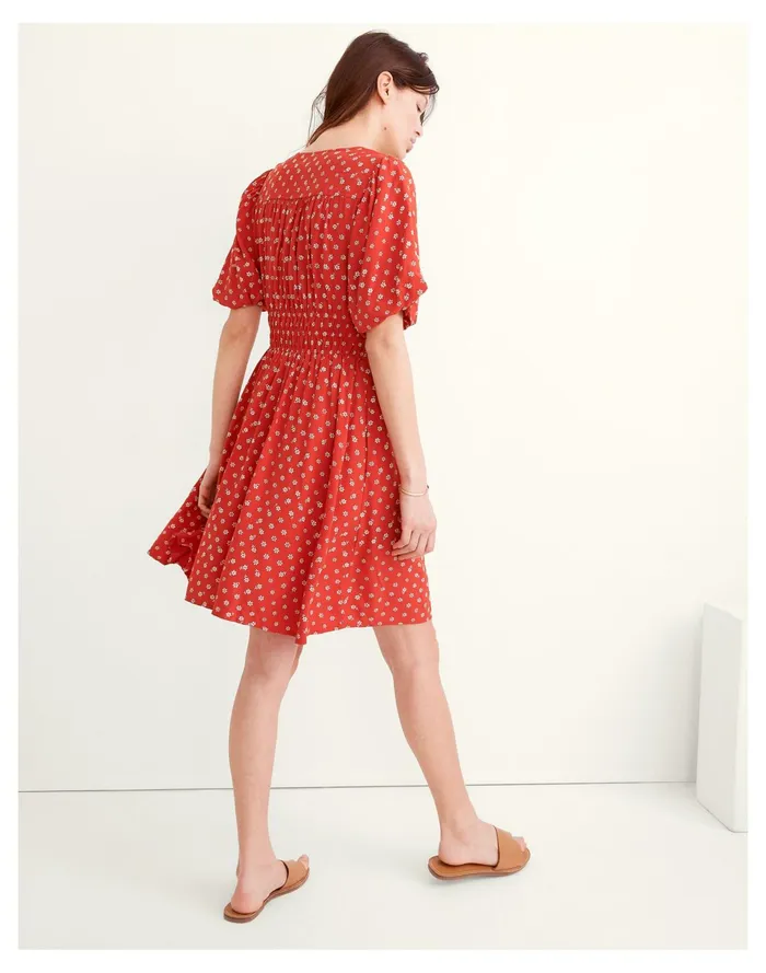 Women Sophia Mini Dress In Bandana Flower Bandana Red Madewell Dresses Women Sophia Mini Dress In Bandana Flower Bandana Red Madewell Dresses