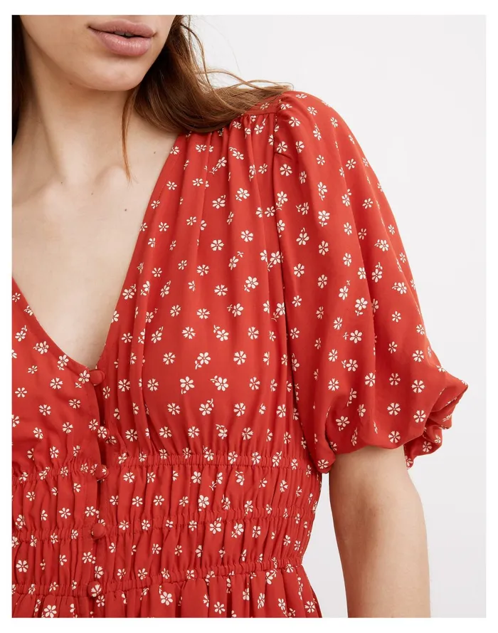 Women Sophia Mini Dress In Bandana Flower Bandana Red Madewell Dresses Women Sophia Mini Dress In Bandana Flower Bandana Red Madewell Dresses